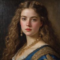 Portray of Princess Karla-Gustavia duing her adolescense, ca. 7098