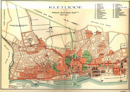 Historical map of Kletudde from 7568.