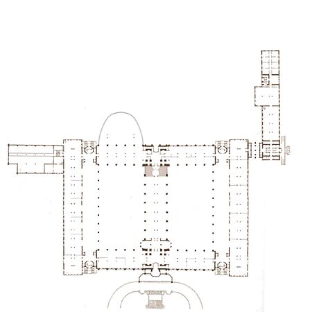 Floor plan of the second storey (ground floor) of the Gårdarna museum building