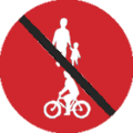 LA06: Prohibited for pedestrians, cyclists and mopeds SeDo25 and SeMo25.