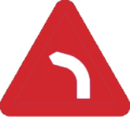 TA01_L: Sharp left ahead (used only in case of danger at designated speed limit).